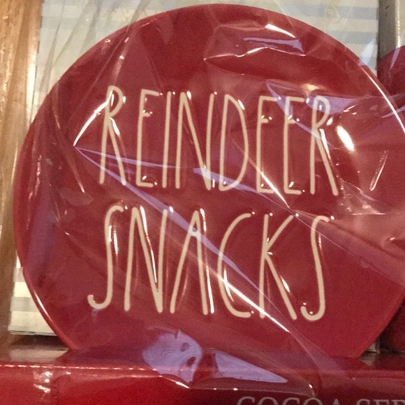 Rae Dunn red reindeer snacks and Santa mug - Picture 2 of 3